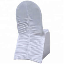 Silla de spandex elástica blanca universal cubre fundas deslizantes